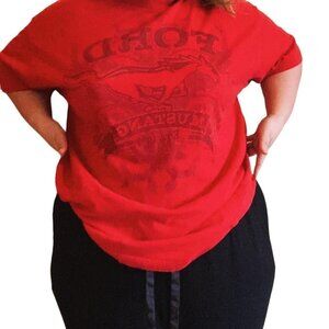 Vintage Red Ford Mustang T-shirt Size XXL